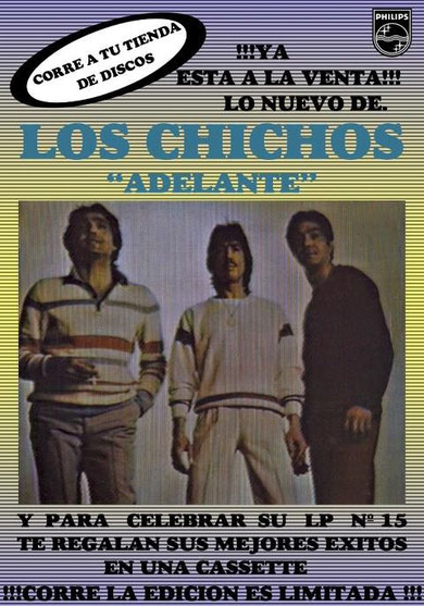 CARTEL LANZAMIENTO LP ADELANTE 1984