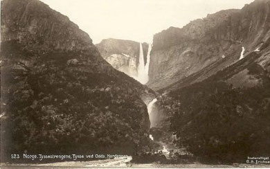 Alte Postkarte, Tyssestrengen an Ringedalsvatnet