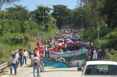 Marcha OCEZ-CNPA en Chicomuselo.