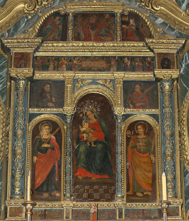 Ville di Pietrabugno - Triptyque de 1577 - St Martin figure au sommet du montant de gauche