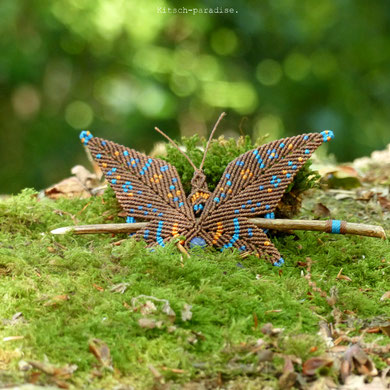 kp kitsch-paradise artisans créateurs barrette papillon macramé