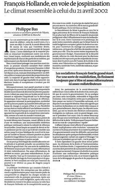 Le Monde, 17 avril 2013