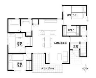 米沢市吹屋敷町　建売住宅 　間取り図