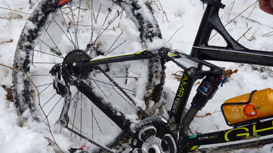 Biketour im Schnee