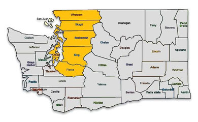Invisible Fence service in Whatcom County, Skagit County, Snohomish County, Island County, King County, Kitsap County, Pierce County and north Thurston County in Western Washington.
