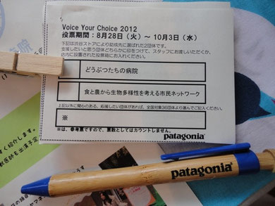 来店者は応援したい団体に投票できます