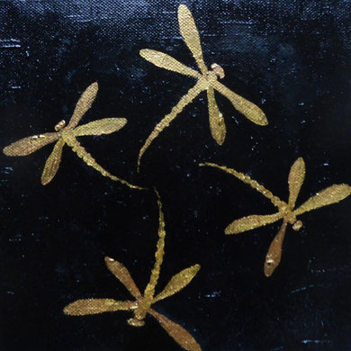 Golden, Öl auf Leinwand, 20x20 cm