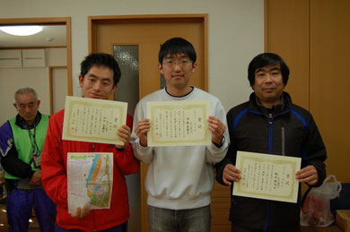 Aクラス 3位山口尚宏 1位中尾吉男 3位鈴木規弘