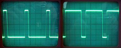 Aucun réglage pour le Pulse. Vérifier juste que le contrôle de la largeur d'impulsion fonctionne bien (il est normal que le signal disparaisse à 0 ou 100%).