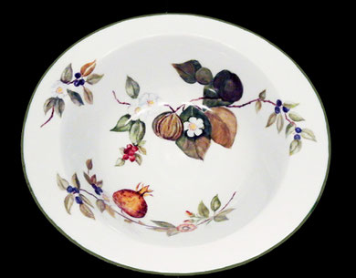 Teller tief Motiv Blüten und Beeren