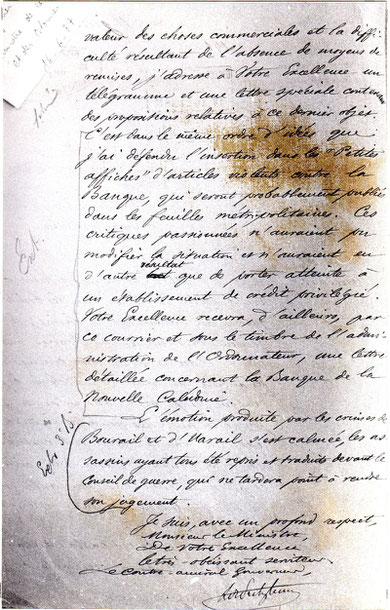 D09 - Lettre-rapport du gouverneur de Pritzbuer au ministre, 16 juin 1877 (dernière page).