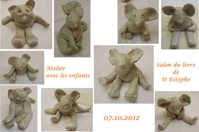 animation "souris en platre"- salon du livre de St Estèphe 2012