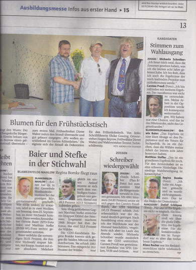 MAZ/Zossener Rundschau 12.09.2011