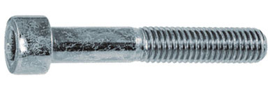 Zylinderkopfschraube mit Innensechskant (Inbus), verzinkt, mit Schaft, mit Teilgewinde