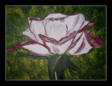 Rose in Öl 30 x 40
