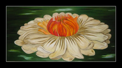 Seerose in Öl  100x50cm