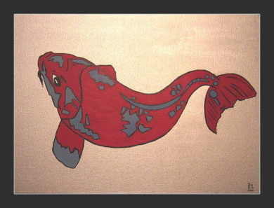 Koi in Acryl  70 x 50