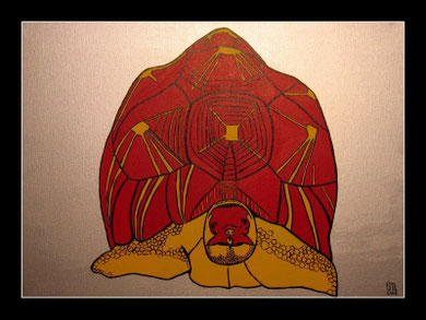 Schilkröte in Acryl 50 x 70