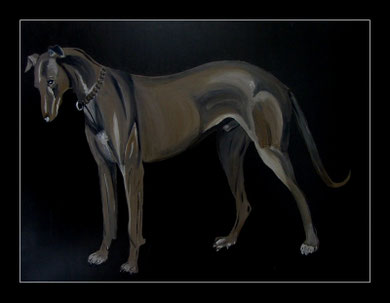 Hund in Öl 120 x 80