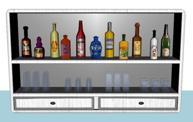 étagère du bar
