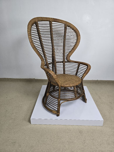 Fauteuil Rotin vers 1960