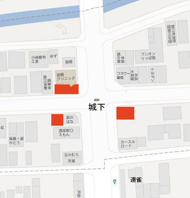 駐車場は下図の赤い場所にあります。