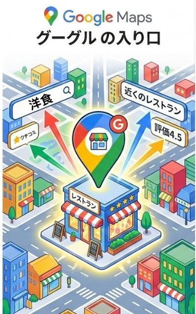 Googleからお店を探す（見つけてもらう仕組み）最初のチャンスを逃しません。