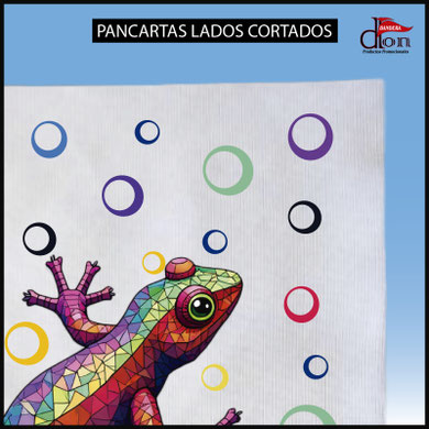 PANCARTA CON LADOS CORTADOS