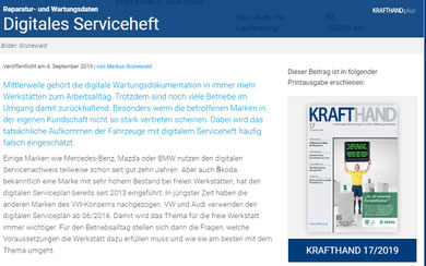 Digitaler Service Nachweis und originale Wartungspläne - aam-trainer