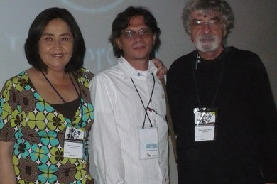 Profesores Ximena Dávila, Hernando Salcedo y Humberto Maturana.