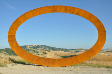 unser kartensujet: aussichtspunkt in volterra / toscana IT