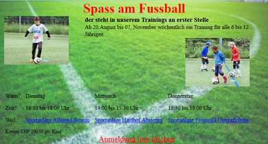 Webseite Fussballschule