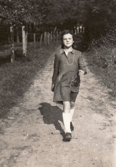 Bettina in Solingen at the “Black House”, 1947
