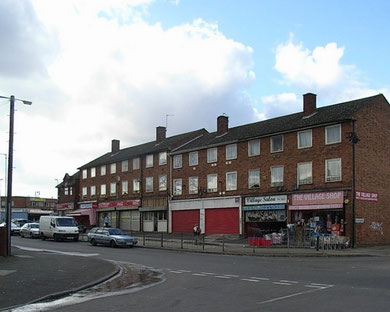 Lea Village, viewed from the corner of Moodyscroft Road