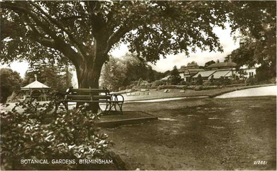 Birmingham Botanical Gardens 1939. Image from Postcards of the Past. My thanks to Dave Gregory. See Acknowldgements for a link to his website.