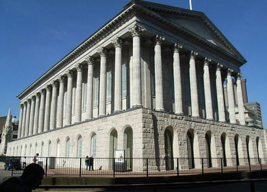 The front of the Town Hall facing Paradise Street