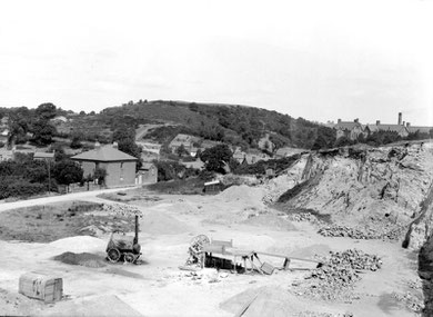 Rubery Hill viewed from Leach Green Lane photographed by J Rhodes in 1921 - image from Geoscenic, the British Geological Survey website used in accordance with their terms and conditions.