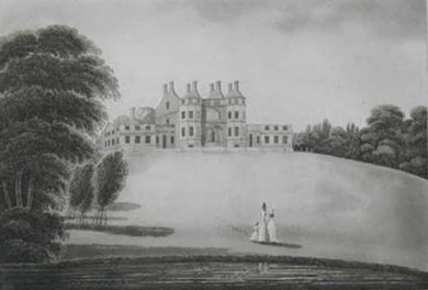 Bordesley Hall drawn by P H Witon Jnr in 1791. Image believed to be public domain.