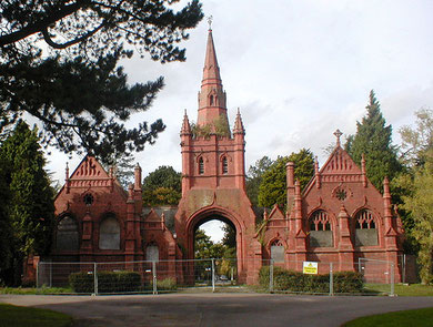 Brandwood Cemetery chapel downloaded from Flickr. Image by Pete Ashton reusable under Creative Commons Licence: Attribution-Noncommercial 2.0 Generic. See Acknowledgements for a direct link to flickr.