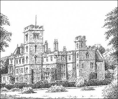 New Hall drawn in 1950. Thanks for the use of this image to E W Green, Historic Buildings in Pen & Ink - The Work of William Albert Green. See Acknowledgements.
