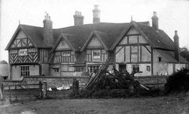 Grove Farm postcard of the farmhouse about to be demolished