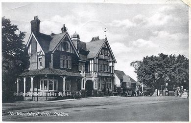 The Wheatsheaf, Sheldon 1930. Image in the public domain from the late Peter Gamble's Virtual Brum website.