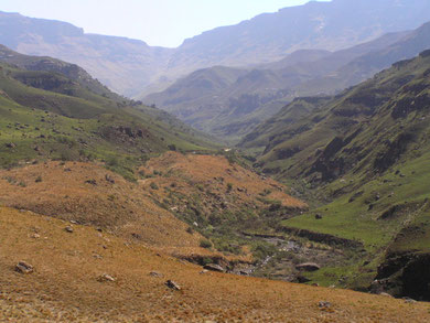 Auf der Fahrt zum Sani Pass