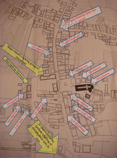 Sigolsheim situation Dec. 27, 1944 on the map made just after the war