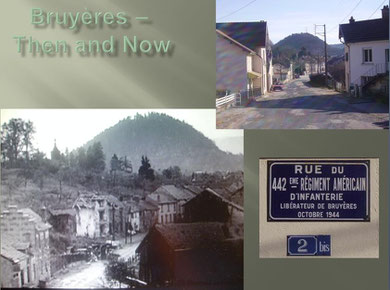 Bruyères Then and Now Rue du 442nd RCT