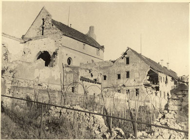 Sigolsheim the monastery after the Battle 1944 (Photo courtesy R. Laeuffer via MMCPC)