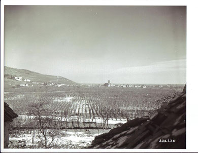 Sigolsheim seen from Kientzheim, photo taken January 2, 1945 (Photo courtesy the National Archives)