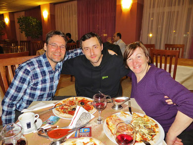 Gemütlicher Abend mit Dragos.