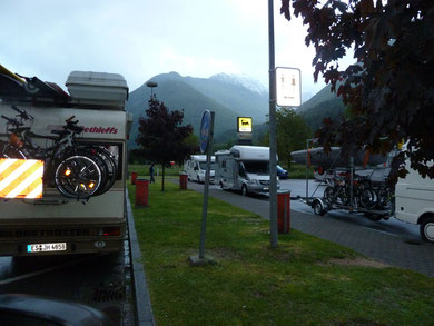 Übernachtung auf dem Rastplatz Campagnola, Schweiz