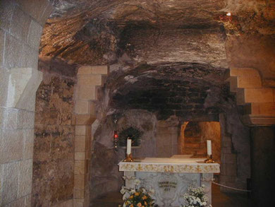 Gruta de la Casa de la Virgen María en Nazareth